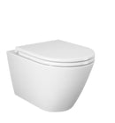 Rimless Wall Hung Pan Rak Resort Slim Seat Wc Frame Matt Black Flush Plate