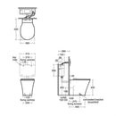 Ideal Standard Retail Connect Air Back-to Wall Bowl With Aquablade Technology - Horizontal Outlet E191401 + E081101