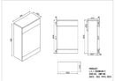Anas Empire 500x810x245mm Floorstanding WC Unit Anthracite LILI-500WCUNIT-ANTHRACITE