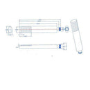 JTP Ovaline Slim Single Function Shower Handset - Chrome