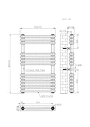 Steel Tower Rail Kolumn Dual Column 832 x 500 Towel Radiator Anthracite KOL832-500A