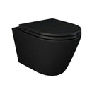 Rak Ceramics Feeling Rimless Wall Hung Toilet Pan Matt Black Soft Close Seat