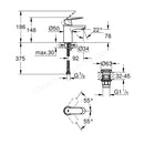 Grohe Eurosmart Cosmop Ohm Basin 1/2″ S-size Chrome 23925000