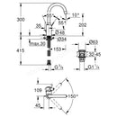 Grohe Eurosmart Cosmop Ohm Basin 1/2″ L-size Chrome 23933001