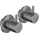 JTP Vos Wall Mounted Side Valves Pair - Brushed Black 27089BBL
