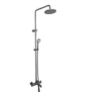 JTP Vos 3 Outlets Thermostatic Bar Valve With Adjustable Riser and Multifunction Shower Handle - Brushed Black 27101BBL