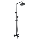 JTP Vos 3 Outlets Thermostatic Bar Valve With Adjustable Riser and Multifunction Shower Handle - Matt Black 28101MB
