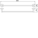 Jtp Just Taps Plus Vos Towel Bar Towel Rail - 600mm Long - Matt Black 28111MB