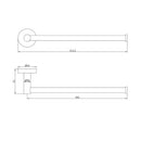 Jtp Just Taps Plus Vos Towel Bar Towel Rail - 300mm Long - Brushed Brass 23112BBR