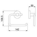 JTP Just Taps Plus Vos Wall Mounted Toilet Roll Holder – Brushed Black 27151BBL