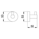 Jtp Vos Just Taps Plus Wall Mounted Robe Hook - Brushed Brass 23161BBR