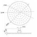 JTP Vos Round Fixed Shower Head - 200mm Diameter - Brushed Brass 23200BBR