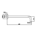 JTP Vos Wall Mounted Shower Arm - 400mm Long - Brushed Brass
