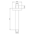 JTP Vos Ceiling Mounted Shower Arm - 150mm Long - Matt Black 28218MB