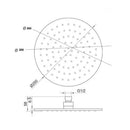 JTP Vos Round Fixed Shower Head - 250mm Diameter - Matt Black 28250MB