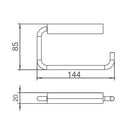 JTP Just Taps Plus Vos Wall Mounted Toilet Roll Holder – Matt Black 28251MB