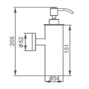 JTP Just Taps Plus VOS Soap Dispenser Wall Mounted Matt Black 28267MB
