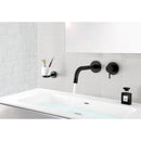 JTP Vos 2 Hole Wall Mounted Basin Mixer Tap - 150mm Spout Reach - Matt Black 28273MBSP