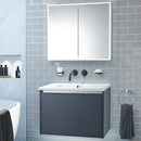 JTP Vos 2 Hole Wall Mounted Basin Mixer Tap - 150mm Spout Reach - Matt Black 28273MBSP