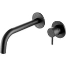 JTP Vos 2 Hole Wall Mounted Basin Mixer Tap - 150mm Spout Reach - Matt Black 28273MBSP