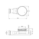 JTP Just taps plus Vos Slim Shower Waste - Brushed Black 27502BBL