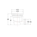 JTP Just Taps Plus Vos Shower Waste - Matt Black 28509MB