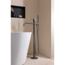 JTP Vos Floor Standing Bath Shower Mixer Tap with Kit - Brushed Black 27534BBL
