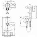 JTP Just Taps Plus Vos Single Lever Douche Kit - Brushed Brass 23556BBR