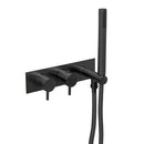 JTP Vos 2 Outlets Thermostatic Shower Valve with Attached Handset - Matt Black 285868MB