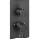 JTP Vos 1 Outlet Thermostatic Concealed Shower Valve - Matt Black 28651AMB