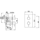 JTP Vos 1 Outlet Thermostatic Concealed Shower Valve - Brushed Black 27651ABBL