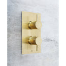 JTP Vos 2 Outlet Thermostatic Concealed Shower Valve - Brushed Brass 23671ABBR