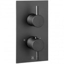 JTP Vos 2 Outlet Thermostatic Concealed Shower Valve - Matt Black