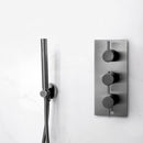 JTP Vos 2 Outlet 3 Handle Thermostatic Concealed Shower Valve - Matt Black 28690AMB