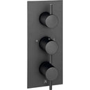 JTP Vos 2 Outlet 3 Handle Thermostatic Concealed Shower Valve - Matt Black 28690AMB