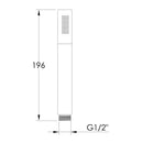 JTP Just Taps Plus Vos Shower Handset  - Brushed Black 27930BBL