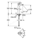 Grohe Bauloop Xl-size Smooth Body Basin Tap Chrome 23764001