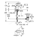 Grohe Bauedge S-size Basin Tap W/ Pop Up Waste Chrome 23328001