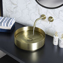 JTP Vos Round Countertop Basin - 360mm x 360mm - Brushed Brass 23CTR360BBR