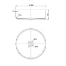 JTP Vos Round Countertop Basin - 360mm x 360mm - Matt Black 28CTR360MB