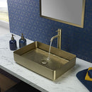 JTP Vos Rectangular Counter Top Basin - 526mm Wide - Brushed Brass 23CTS520BBR
