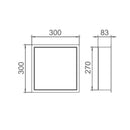 JTP Vos Shower Niche - 300 x 300mm - Matt Black