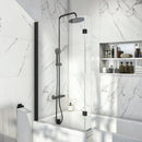 Anas 1400x825x6mm L Shape Bath Screen Black