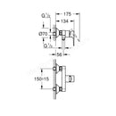 Grohe Bauloop Single Lever Exposed Shower Mixer Tap - Chrome 23633001
