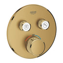Grohe Rapido Sl Concealed Valve Thermostatic Trim 2 Outlet Brushed Cool Sunrise 35604000 + 29119GN0