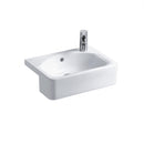 Ideal Standard Concept Space Cube 500mm Semi Recessed Basin 1 Tap Hole - White E779901