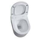 Anas Compact 450mm Rimless Wall Hung Pan And Slim Soft Close Seat White