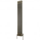 Reina Colona 2 Column Vertical Radiator - 1800mm x 290mm - Raw Steel Lacquer