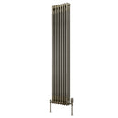 Reina Colona 2 Column Vertical Radiator - 1800mm x 380mm - Raw Steel Lacquer