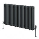 Reina Colona 2 Column Horizontal Radiator - 500x1010mm - Anthracite 2/C522A
